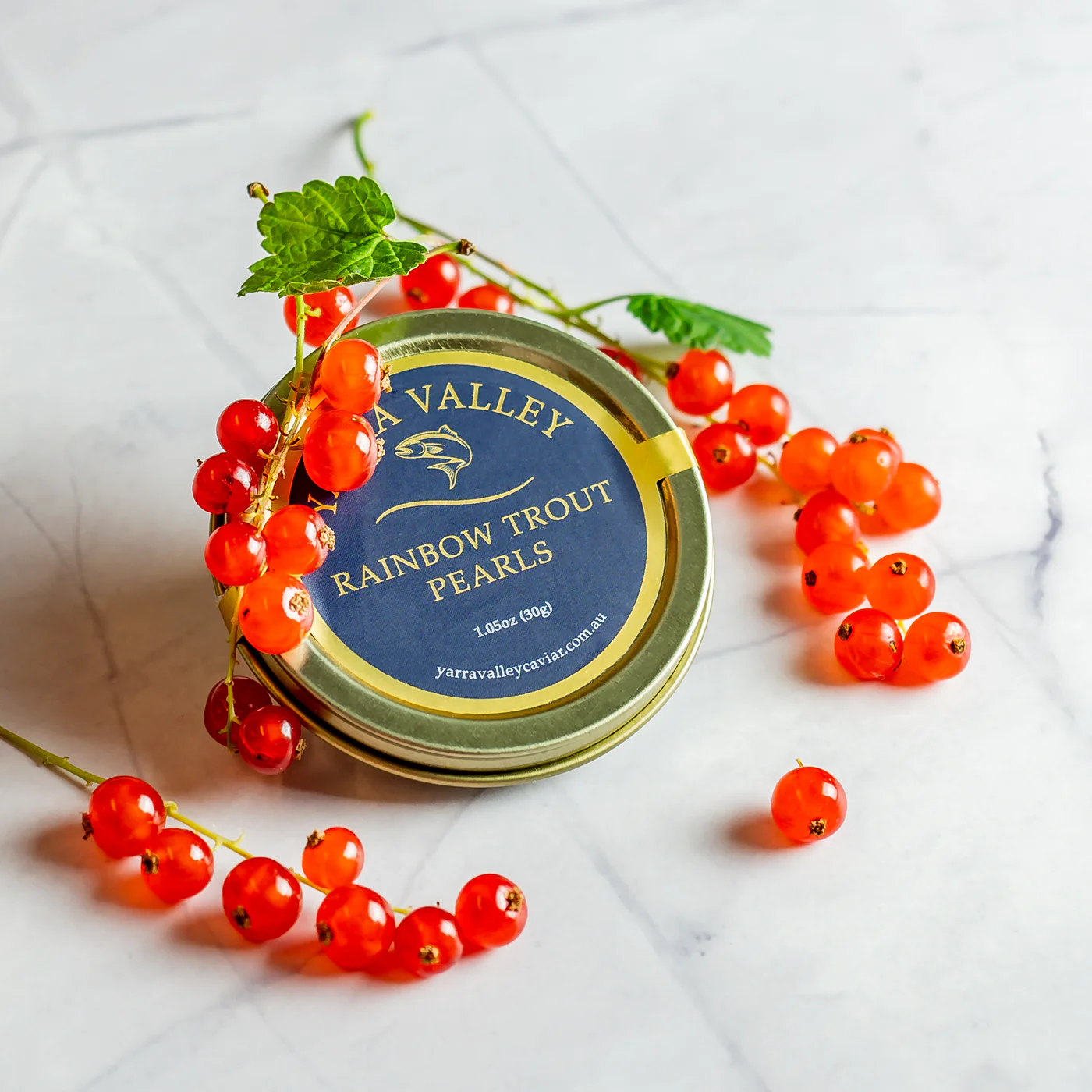 Buy Rainbow Trout Pearls – 150g of Fresh, Gourmet Caviar in 5 Tins - Image 3